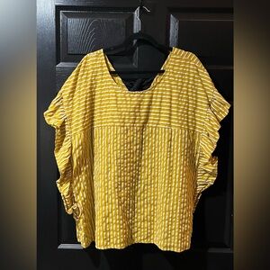 Eloquii Striped Cotton Butterfly Top